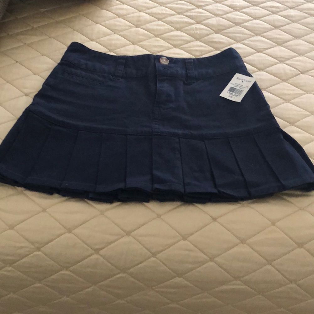 Ralph Lauren girls pleated skirt Size 7 NWT